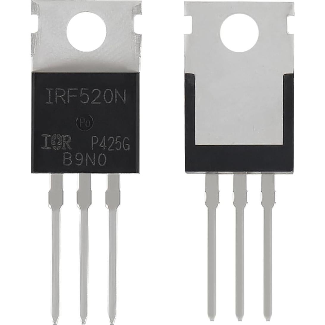 12 Transistores MOSFET IRF520N 9.7A 100V para Electrónica