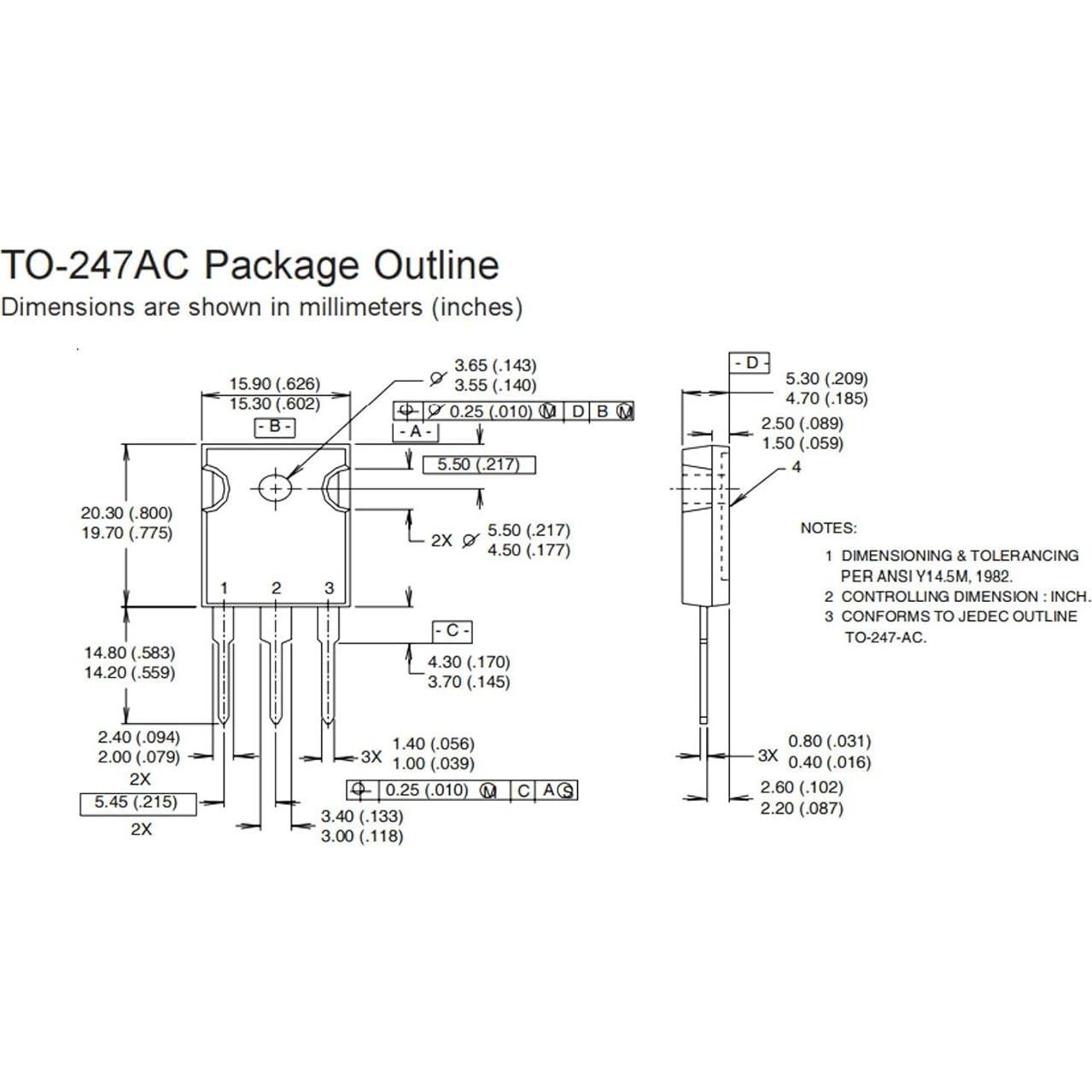 5 Transistores MOSFET IRFP260NPBF Bridgold 50A 200V TO-247AC