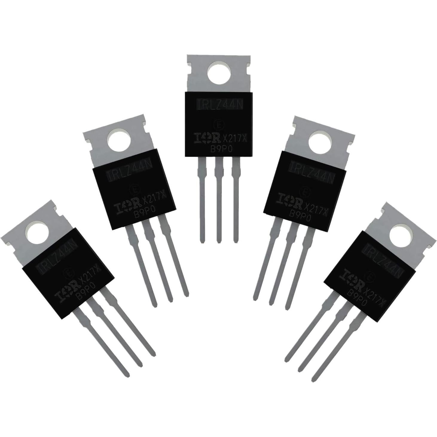 5 Piezas Transistor MOSFET N-Canal IRLZ44N 55V 47A TO-220