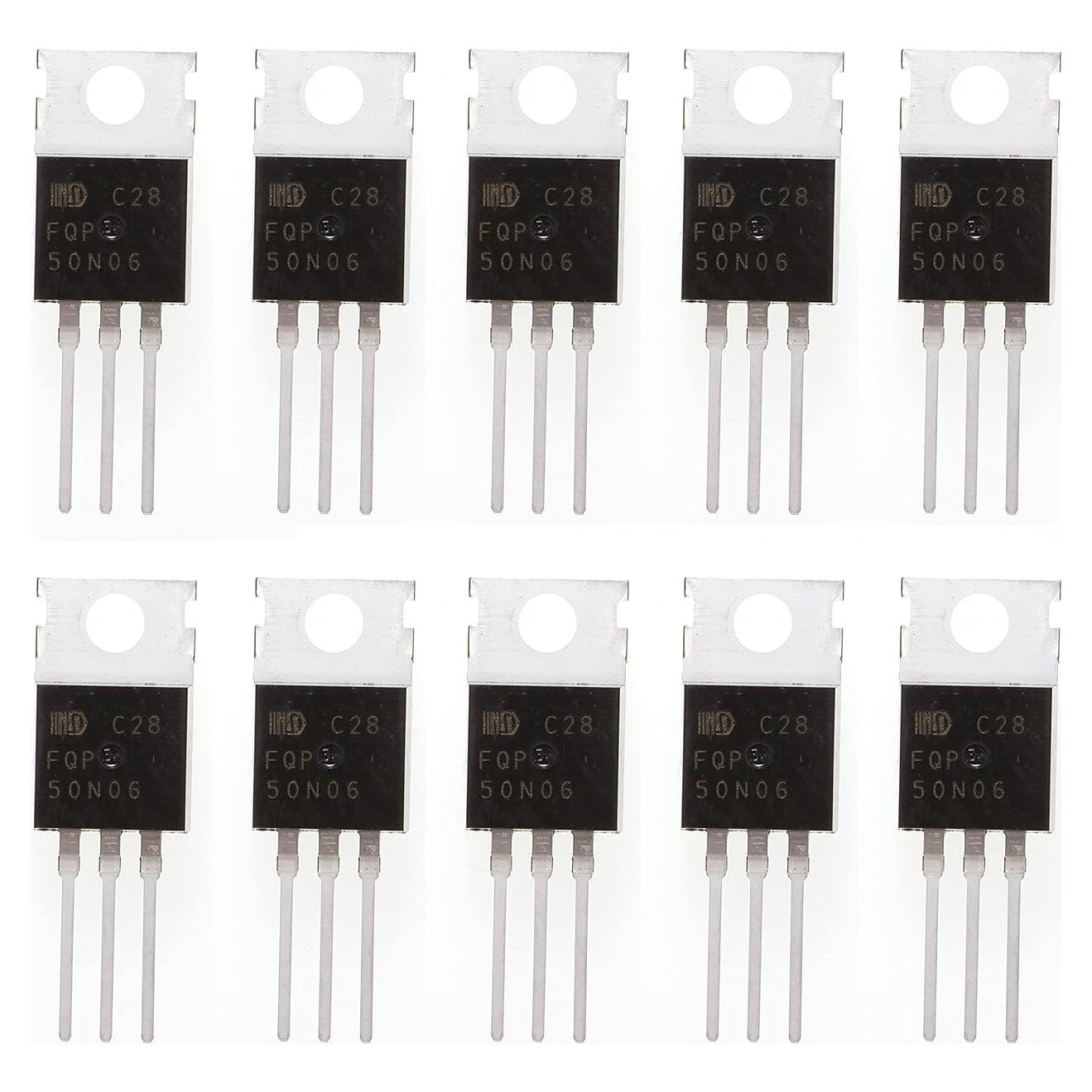 10 Piezas Transistor MOSFET N-Canal FQP50N06 60V 50A