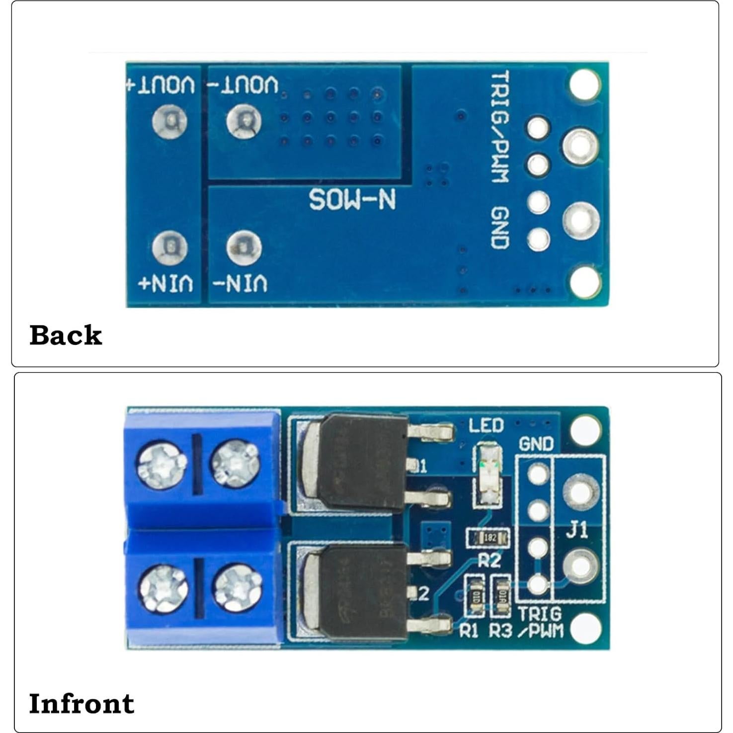 Módulo de Conmutador MOSFET Dual XUGERIP 5 PCS 15A 400W