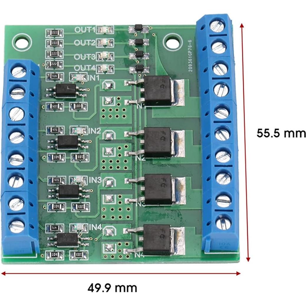 Amplificador PLC 4 Canales YWBL-WH PWM 3-27V 10A Controlador