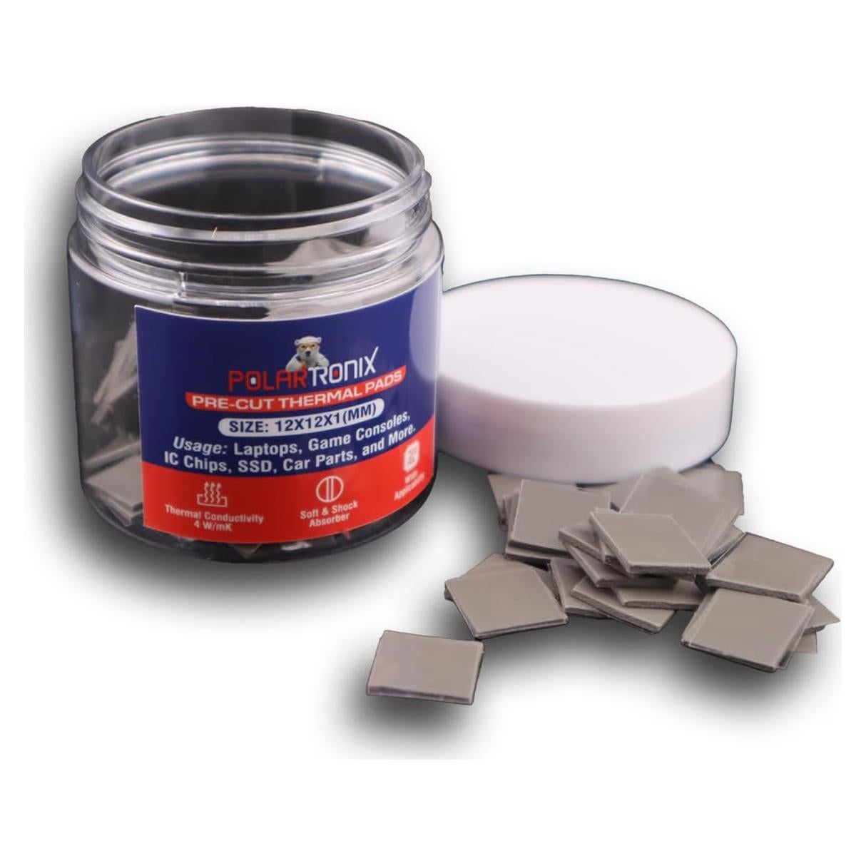 100 Almohadillas Térmicas Pre-Cortadas 12x12mm Meta Online