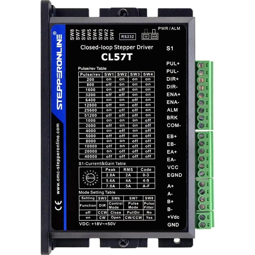 Motor Paso a Paso Cerrado Nema 23 STEPPERONLINE 3.0 Nm Kit CNC