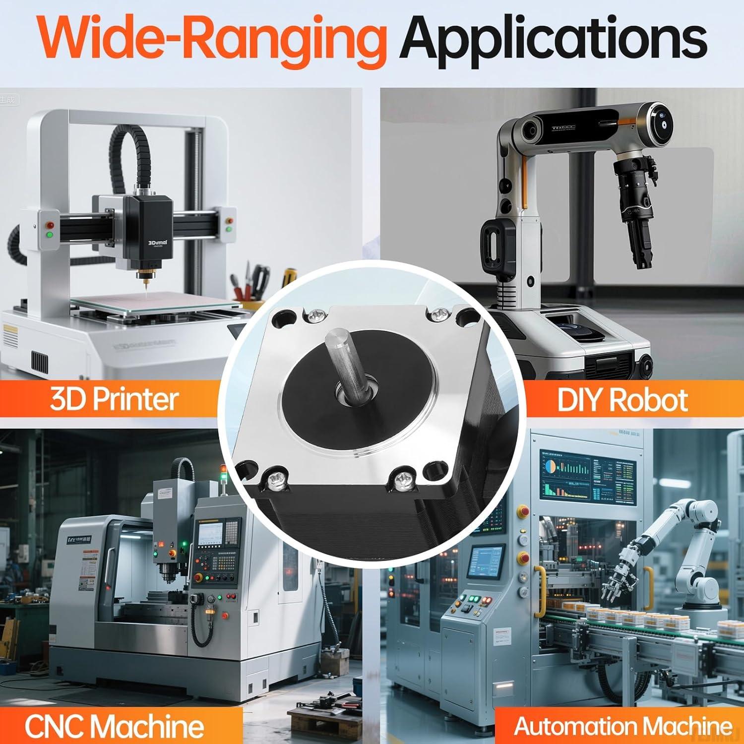 Motor Paso a Paso Nema 23 1.8° 0.72Nm 2 Fase 57x57mm para CNC