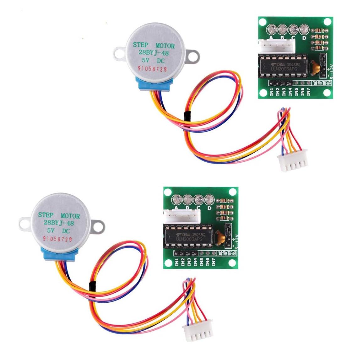 2 Motores Paso a Paso 28BYJ-48 + Controlador ULN2003 DC 5V
