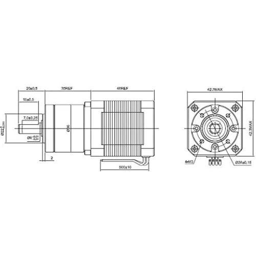 Motor Paso a Paso NEMA 17 con Reductor Planetario 26.85:1