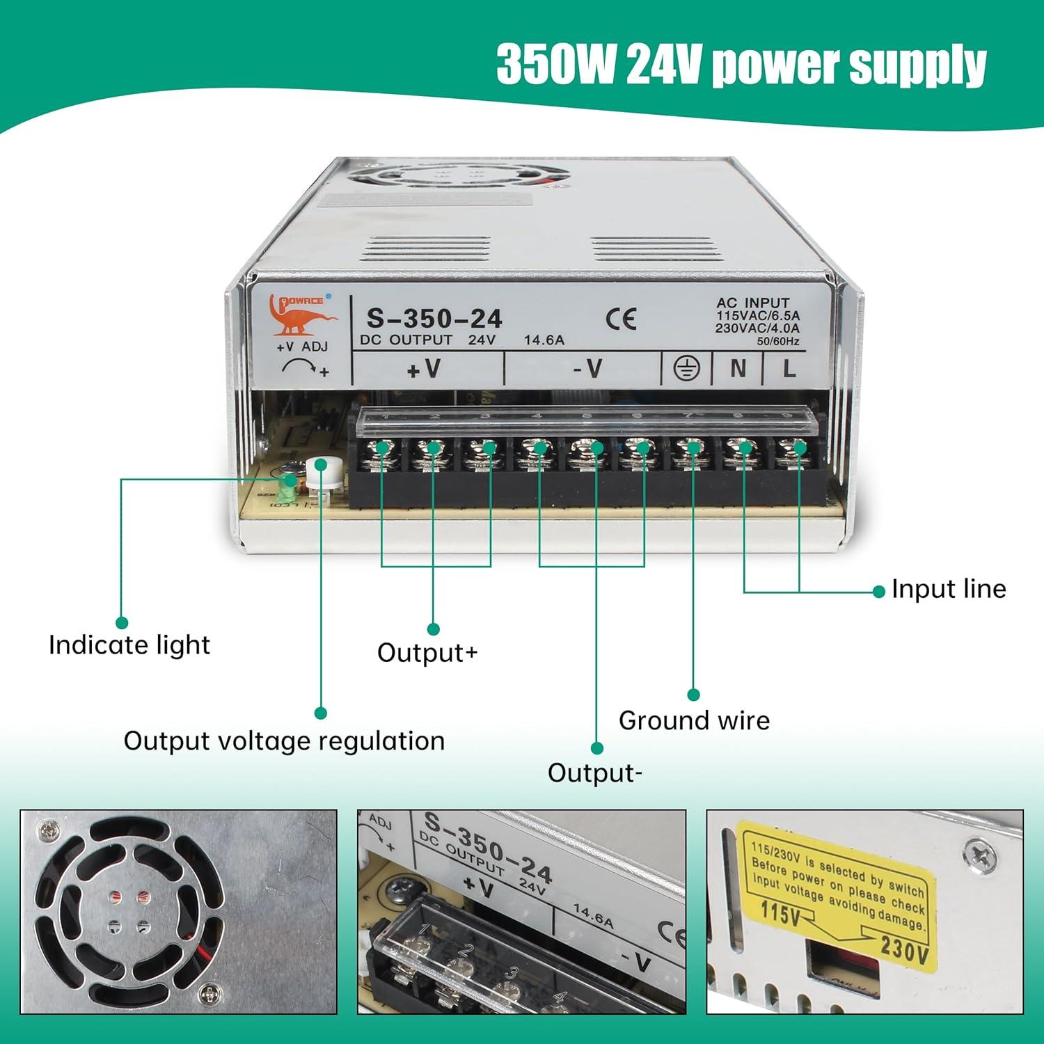 Kit CNC USB Mach3 4 Ejes Nema23 270oz-in 1.91Nm 350W