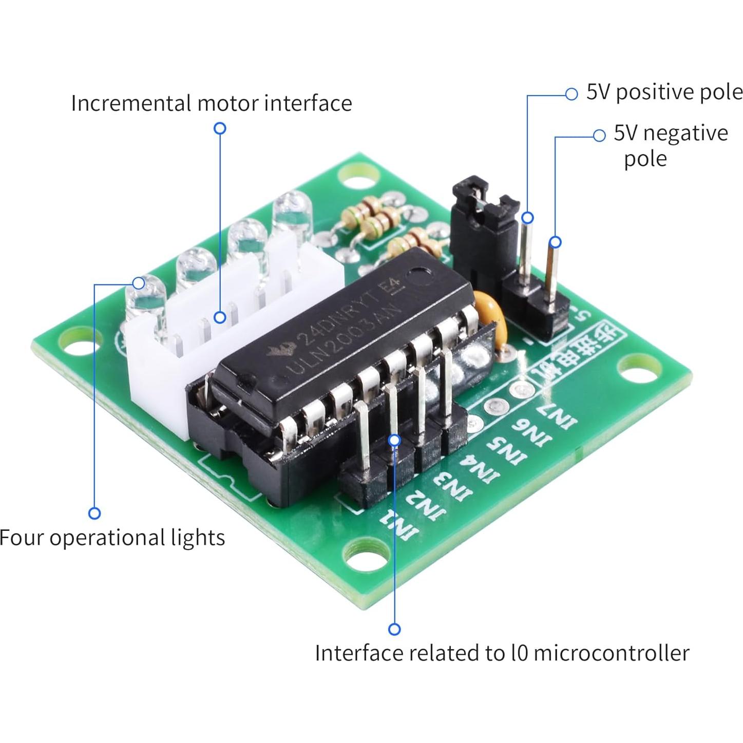 Motor Paso a Paso 28BYJ48 DC 5V + Placa Controladora ULN2003