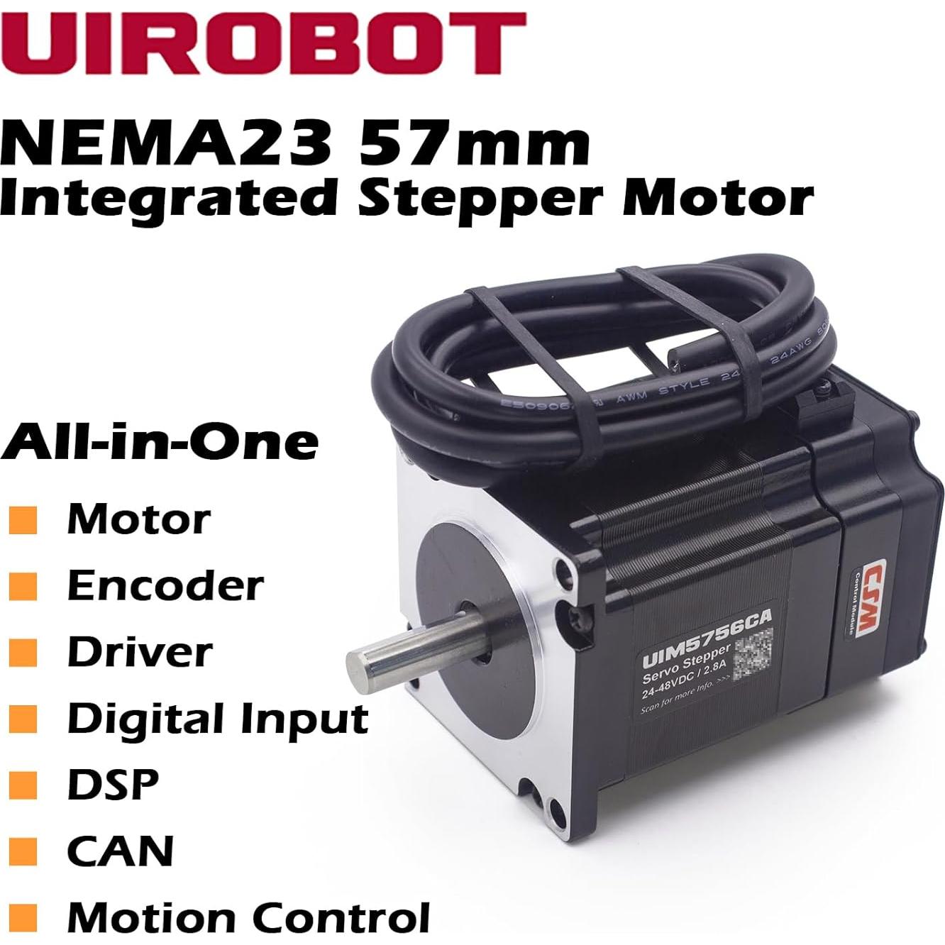 Motor paso a paso NEMA 23 UIROBOT con codificador absoluto 1.26Nm