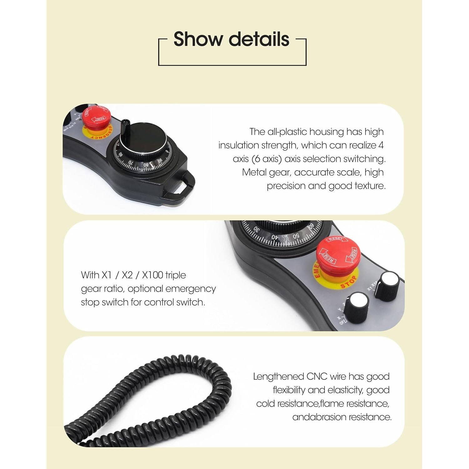 Controlador CNC Mach3 RATTMMOTOR LAN5160T4 4 Ejes con MPG