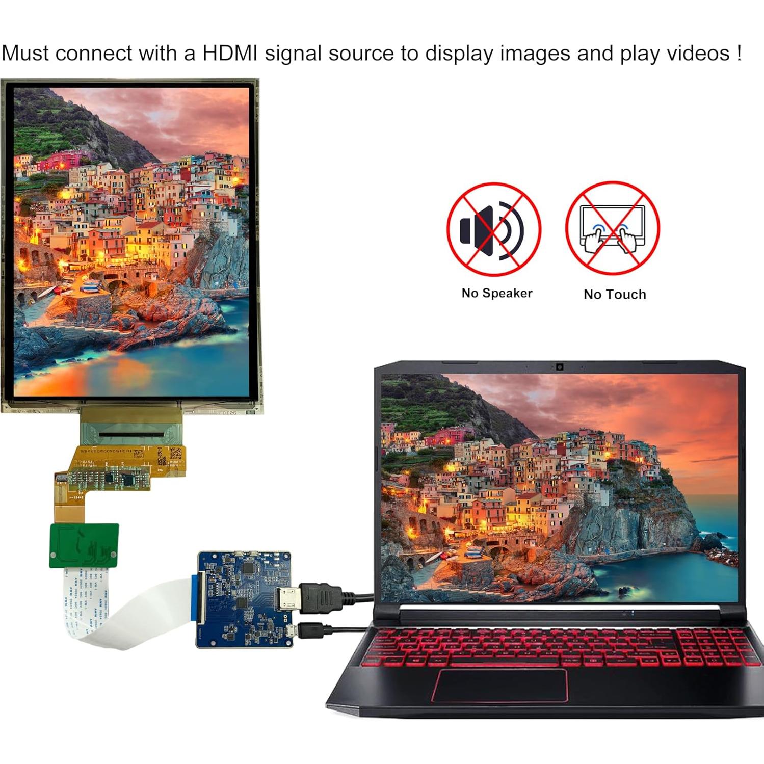 Pantalla Flexible Curvada 7.8" Wisecoco FHD AMOLED 1440x1920