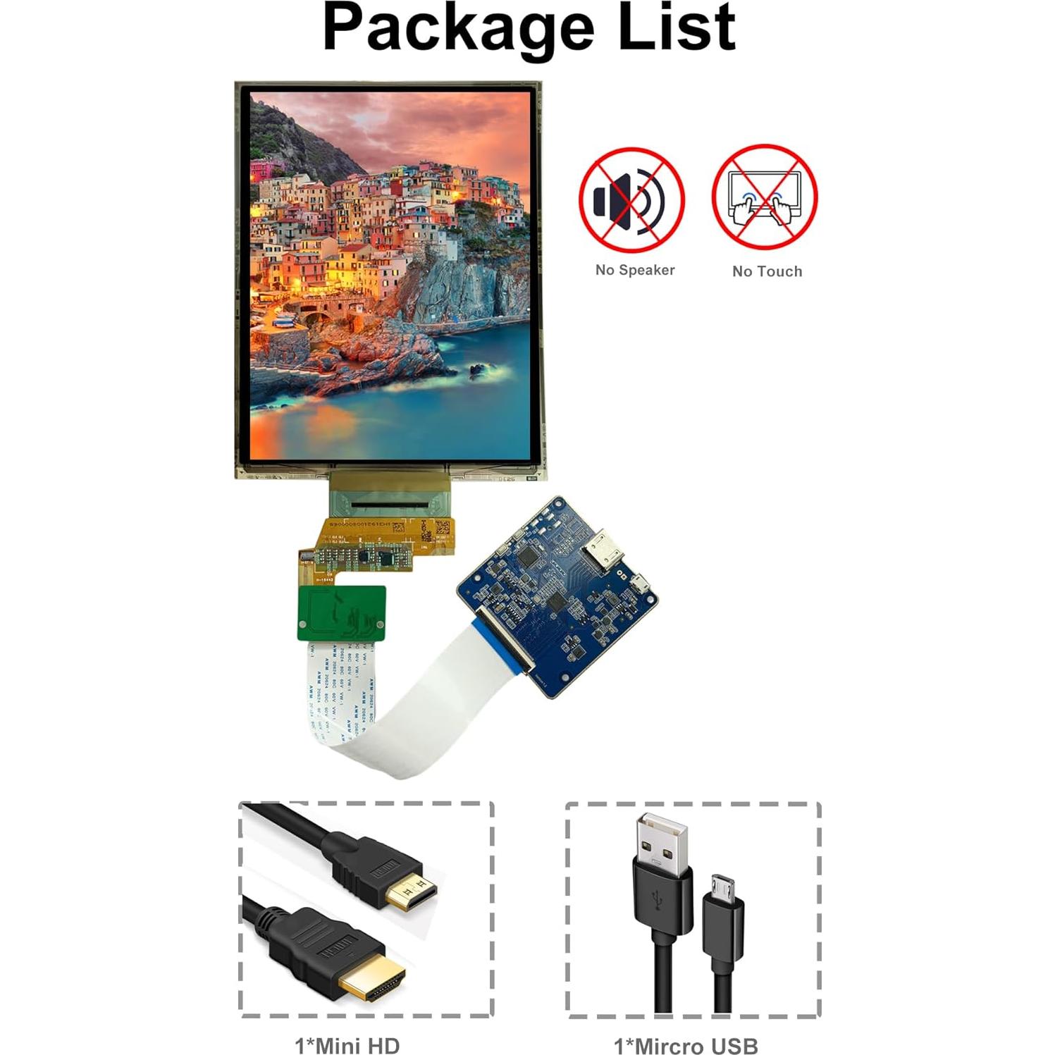 Pantalla Flexible Curvada 7.8" Wisecoco FHD AMOLED 1440x1920