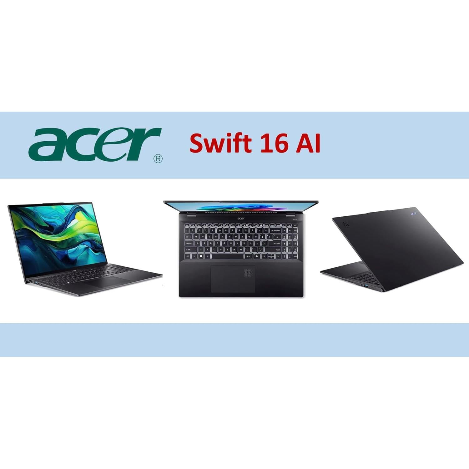 Laptop Acer Swift 16 AI 16" OLED 2.8K Intel i7 16GB 1TB SSD