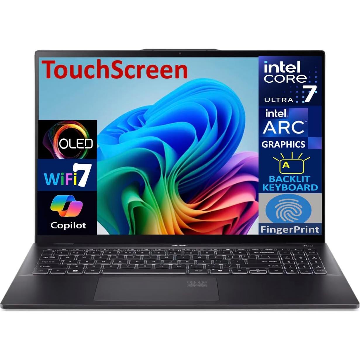 Laptop Acer Swift 16 AI 16" OLED 2.8K Intel i7 16GB 1TB SSD