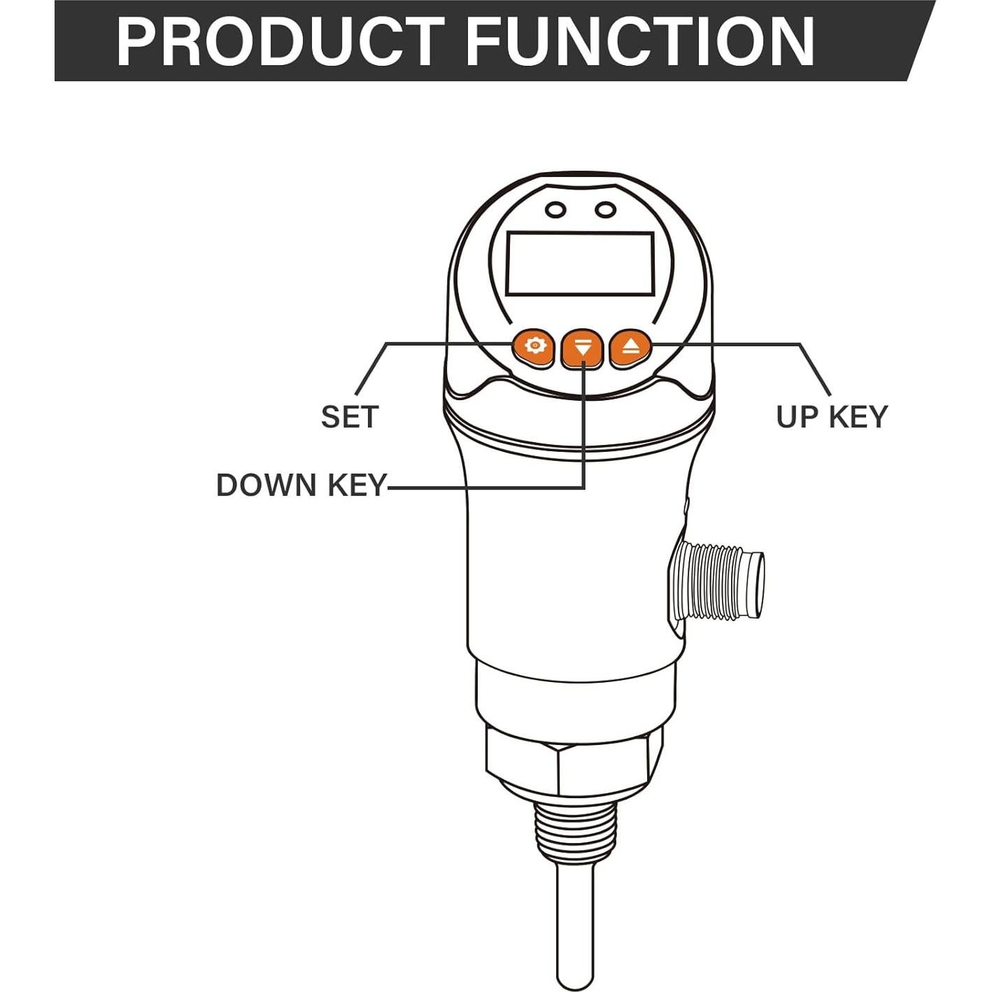 Interruptor de Temperatura Digital Measureman MA317 con Pantalla OLED