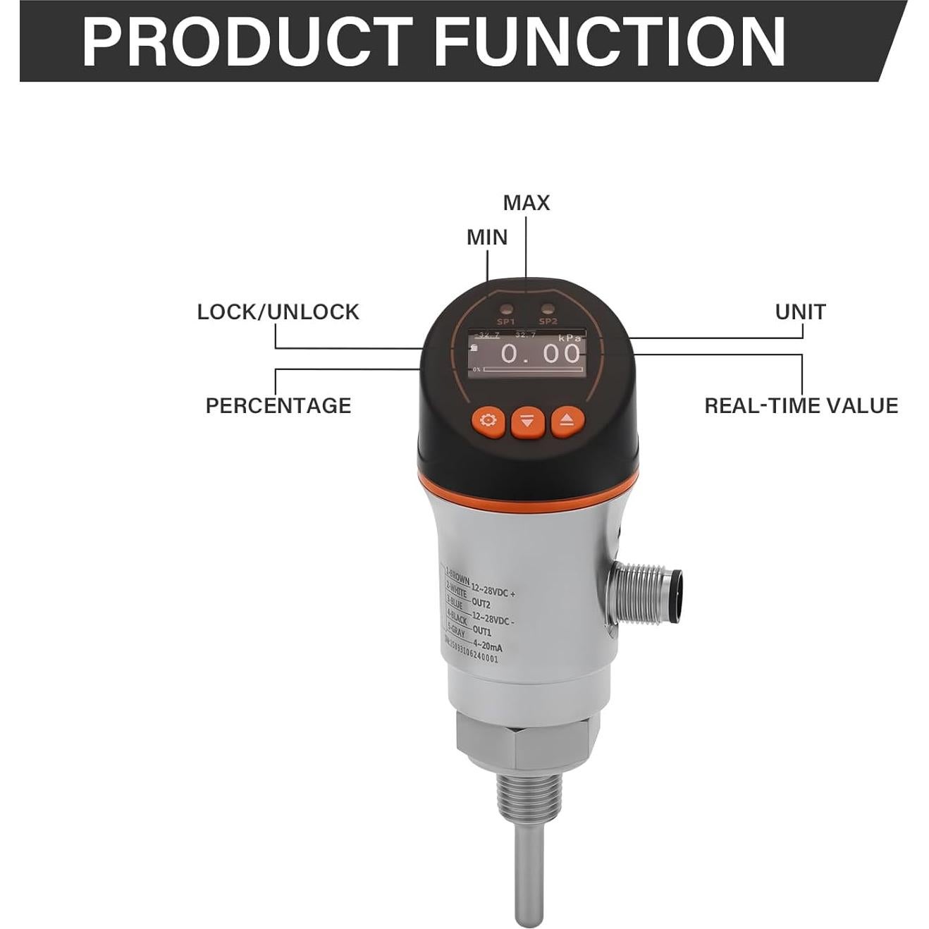 Interruptor de Temperatura Digital Measureman MA317 con Pantalla OLED