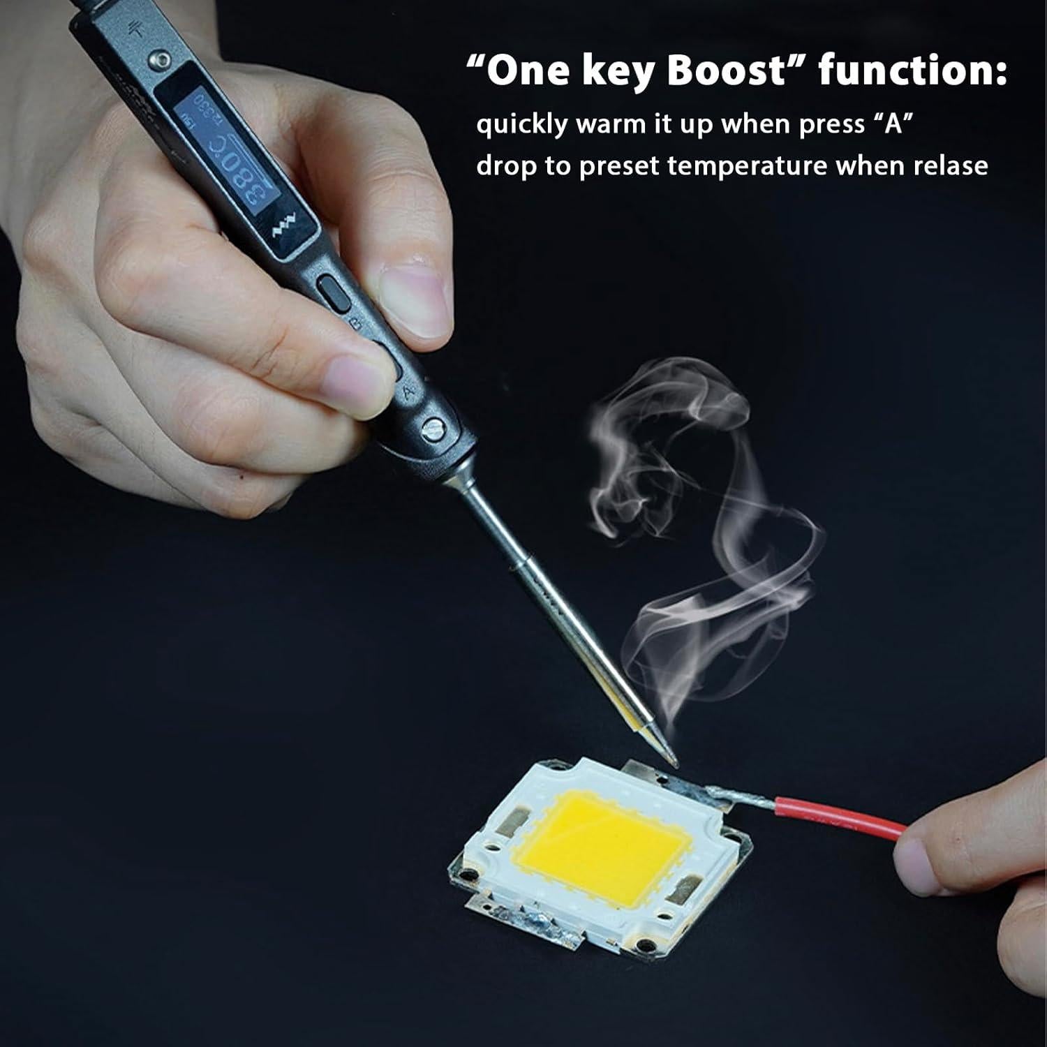 Soldador Eléctrico Portátil KMVOR TS101 USB-C 90W Temperatura 50-400°C