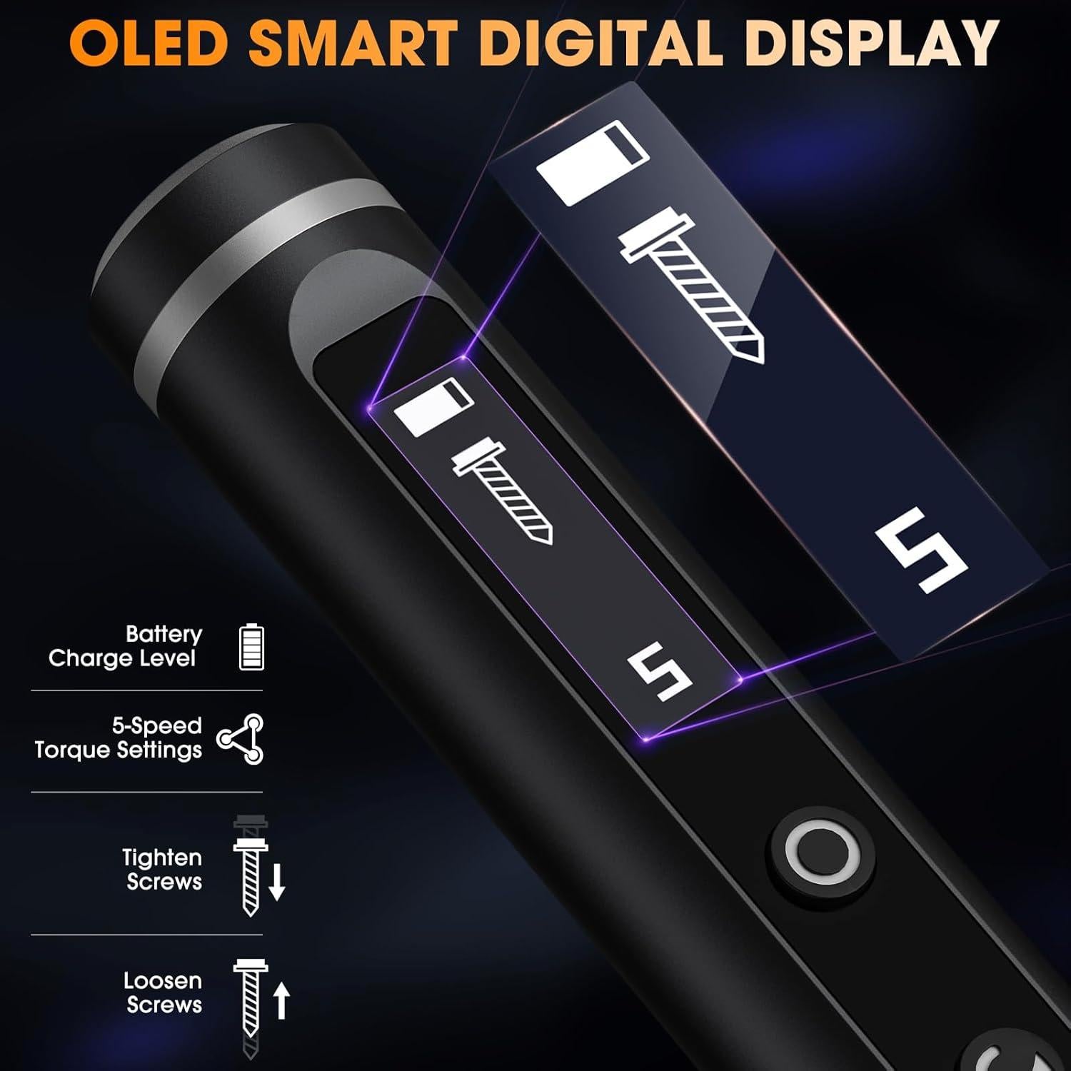 Destornillador Eléctrico Mini TenSine JD1008-A 50 en 1 con Pantalla LED