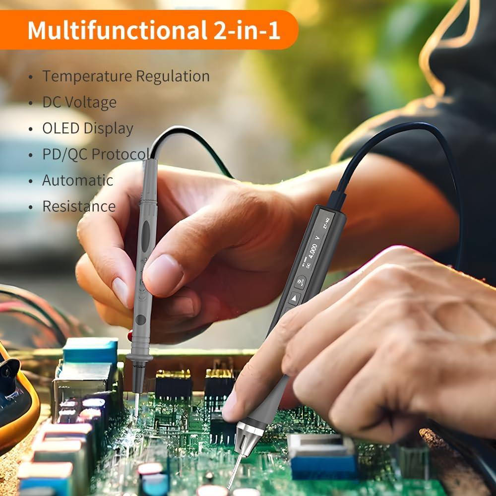 Kit de Soldador Inalámbrico BAUSATZ 65W Multímetro OLED 450°C