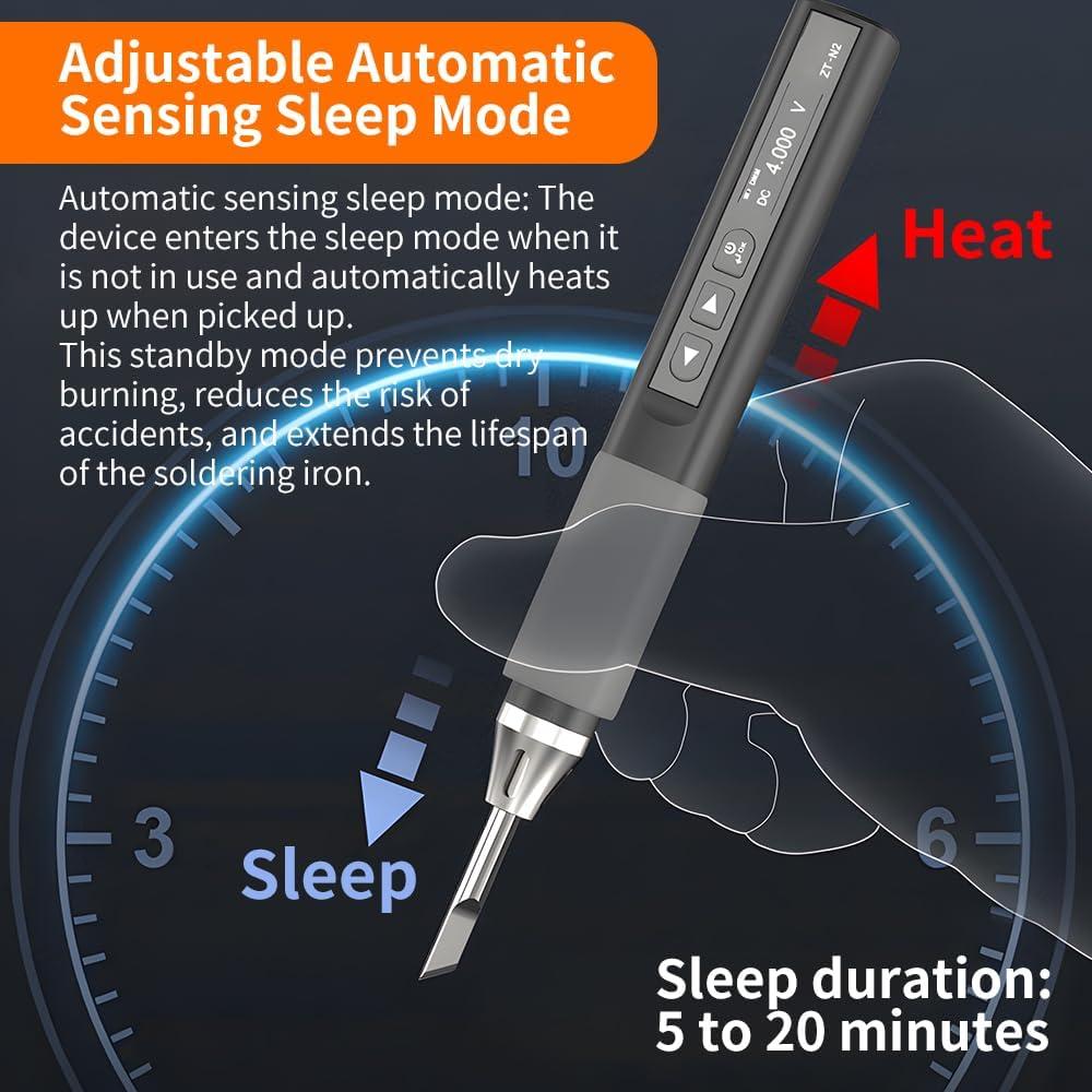 Kit de Soldador Inalámbrico BAUSATZ 65W Multímetro OLED 450°C