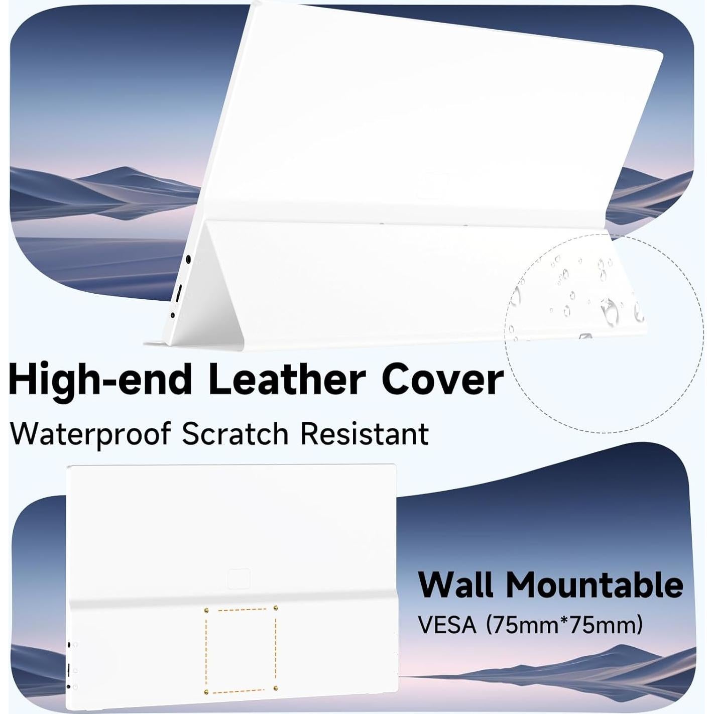 Monitor Portátil QAF 15.6" FHD 1080P USB-C HDMI Blanco