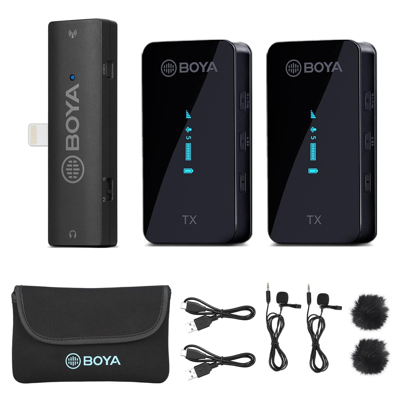 Micrófono Lavalier Inalámbrico BOYA BY-XM6 S4 para iPhone