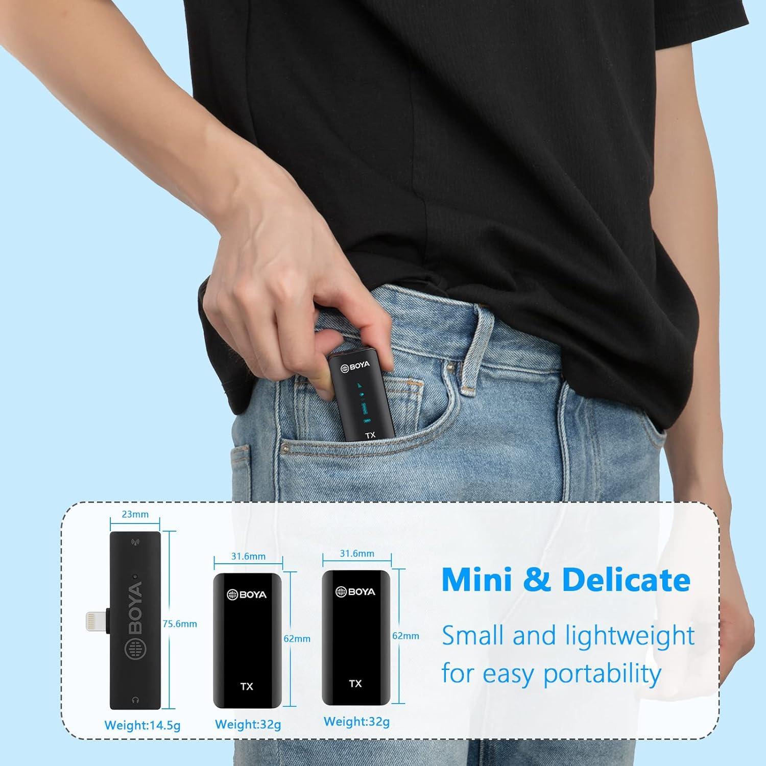 Micrófono Lavalier Inalámbrico BOYA BY-XM6 S4 para iPhone