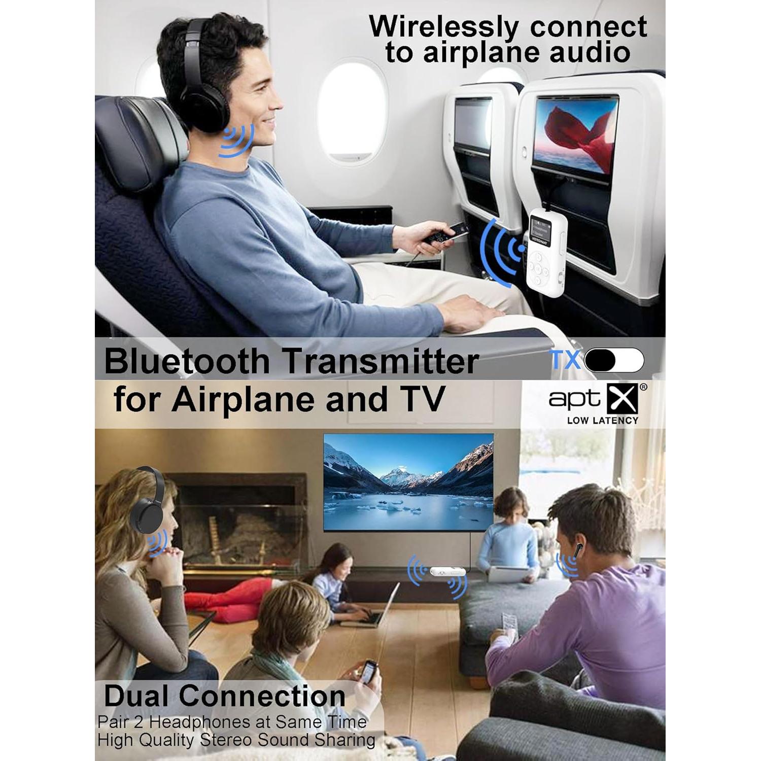 Transmisor Receptor Bluetooth 5.3 Hoyroamny YS100 25H Batería