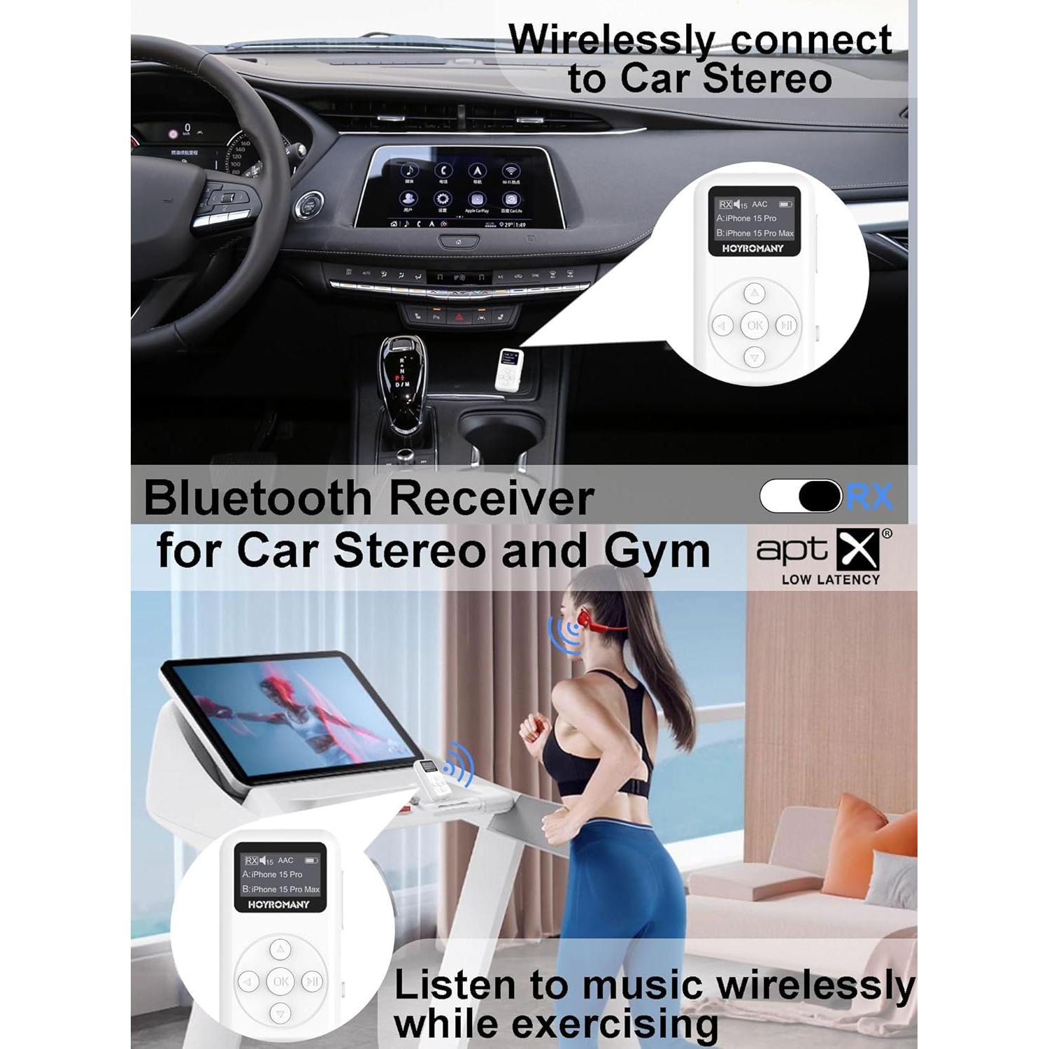 Transmisor Receptor Bluetooth 5.3 Hoyroamny YS100 25H Batería