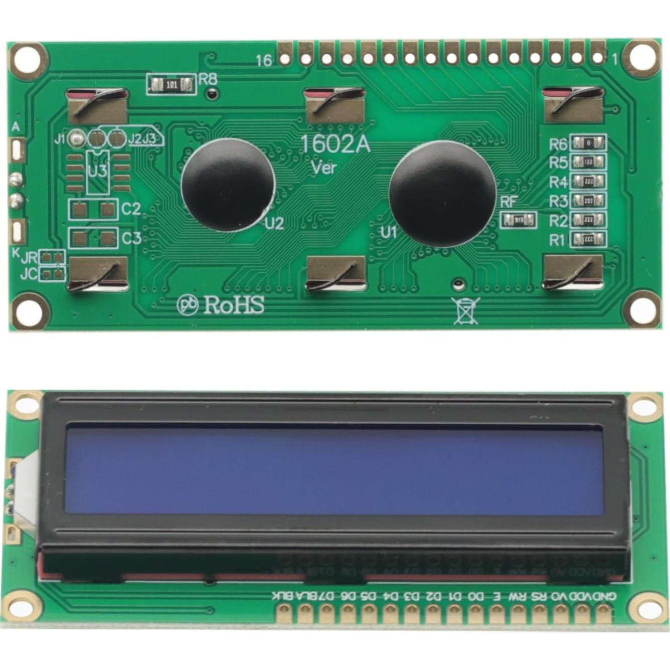 Módulo LCD 16x2 con Luz de Fondo Azul GODIYMODULES - 2 Pcs