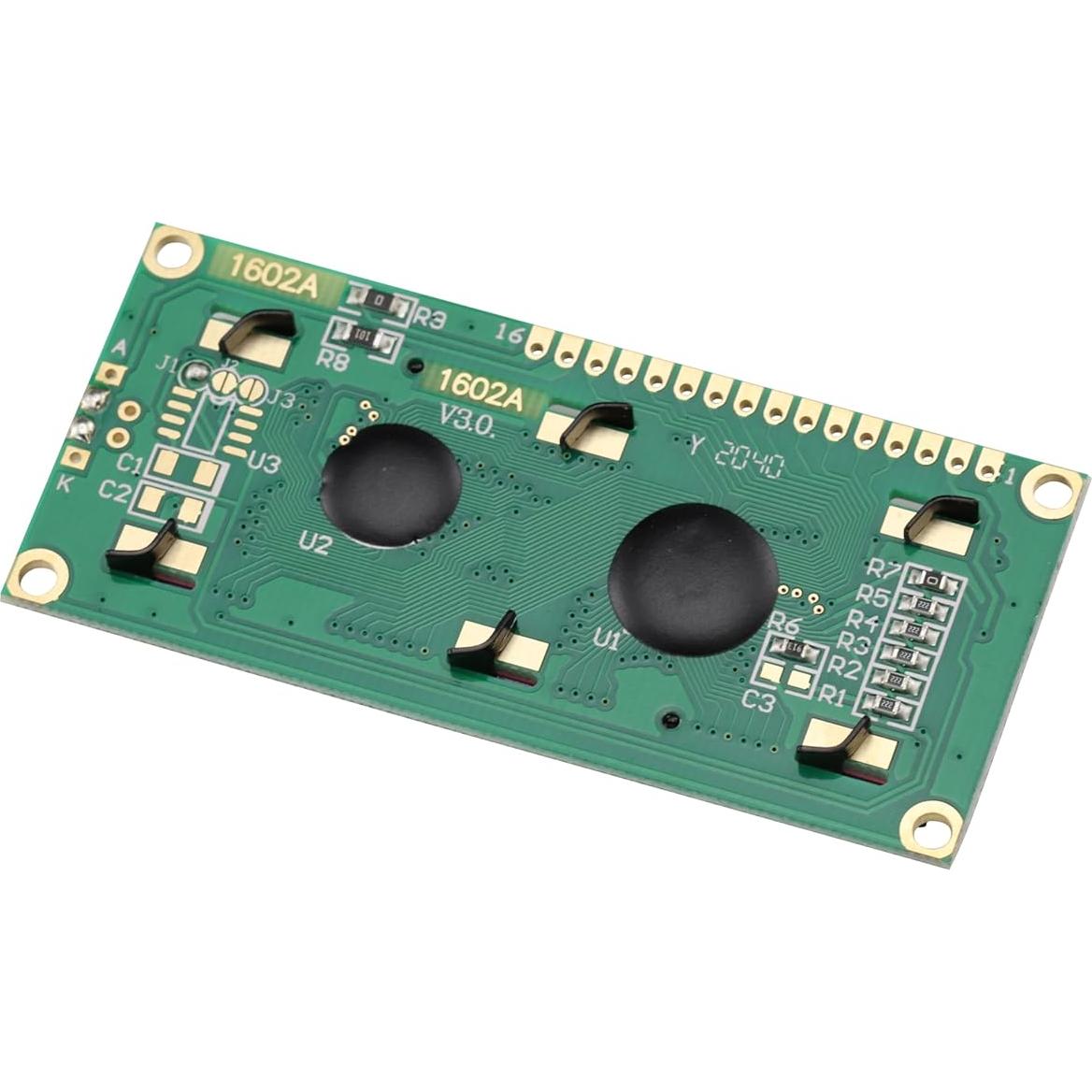 2 Módulos LCD 1602 Azul + 2 Interfaz I2C 8P Macho/Hembra