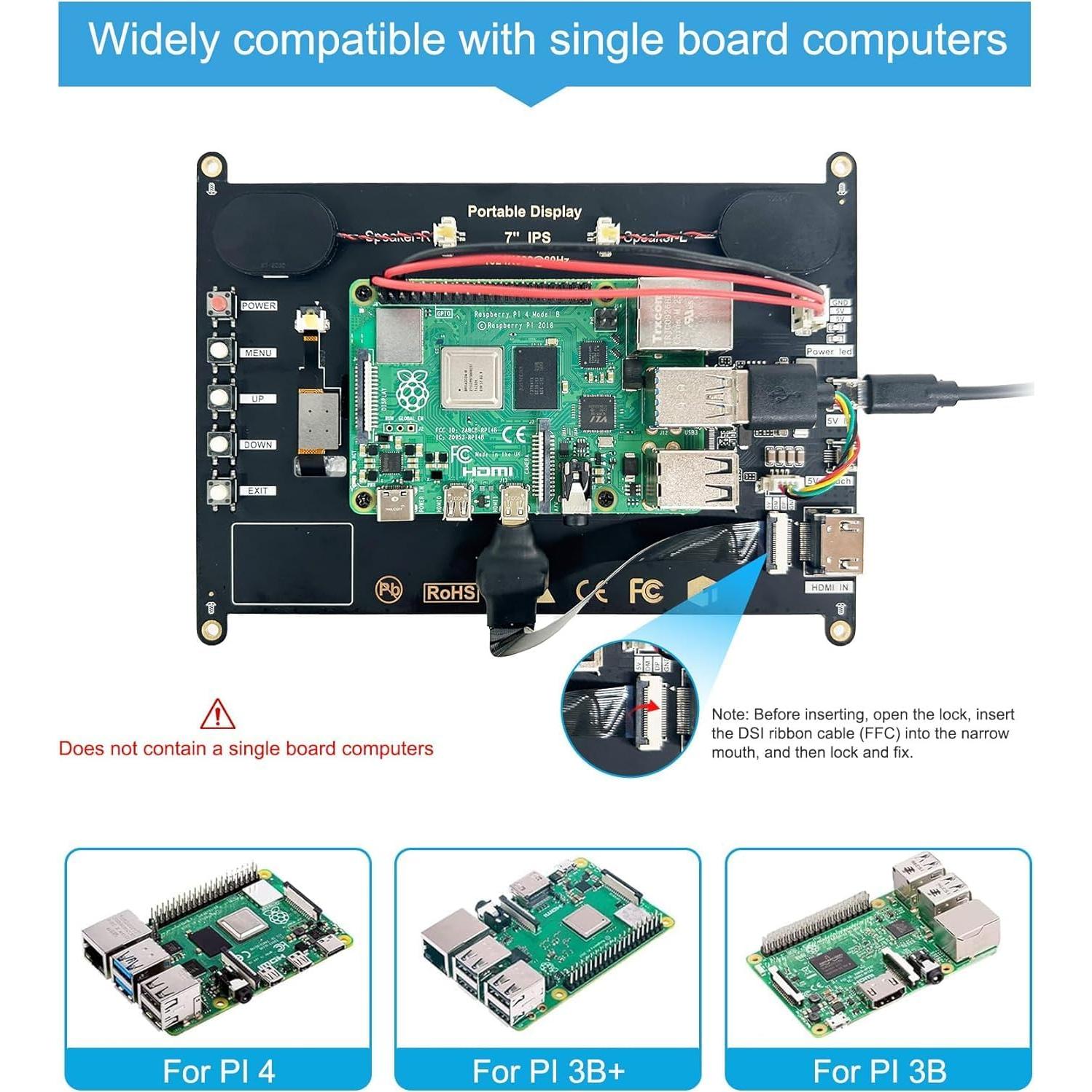 Monitor táctil 7" NLIEOPDA CX-070-A2 HD 1024x600 IPS
