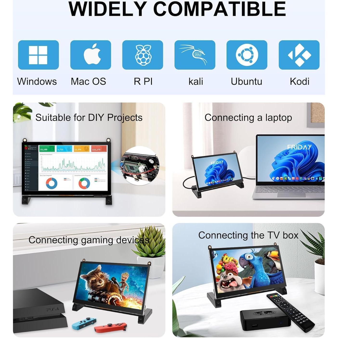 Monitor táctil 7" NLIEOPDA CX-070-A2 HD 1024x600 IPS