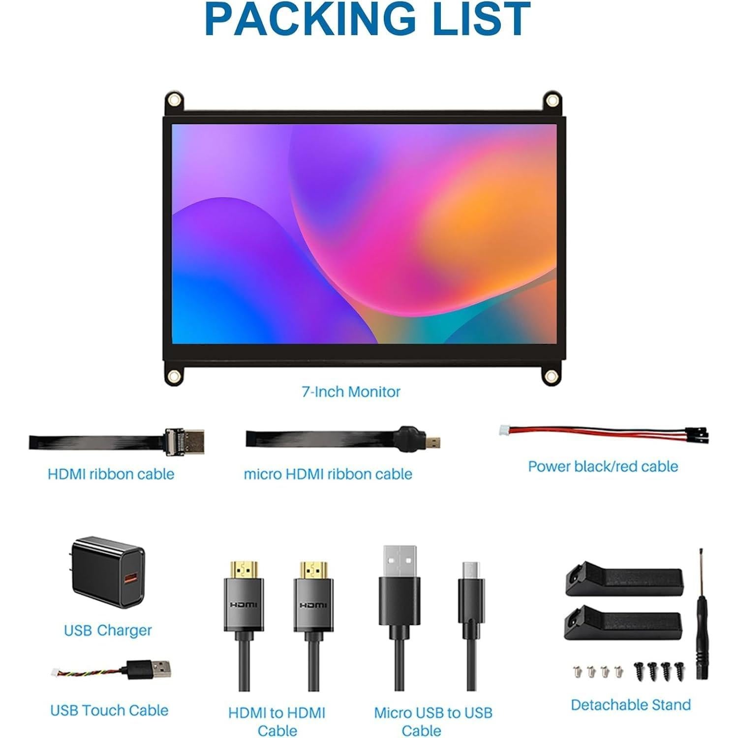 Monitor táctil 7" NLIEOPDA CX-070-A2 HD 1024x600 IPS