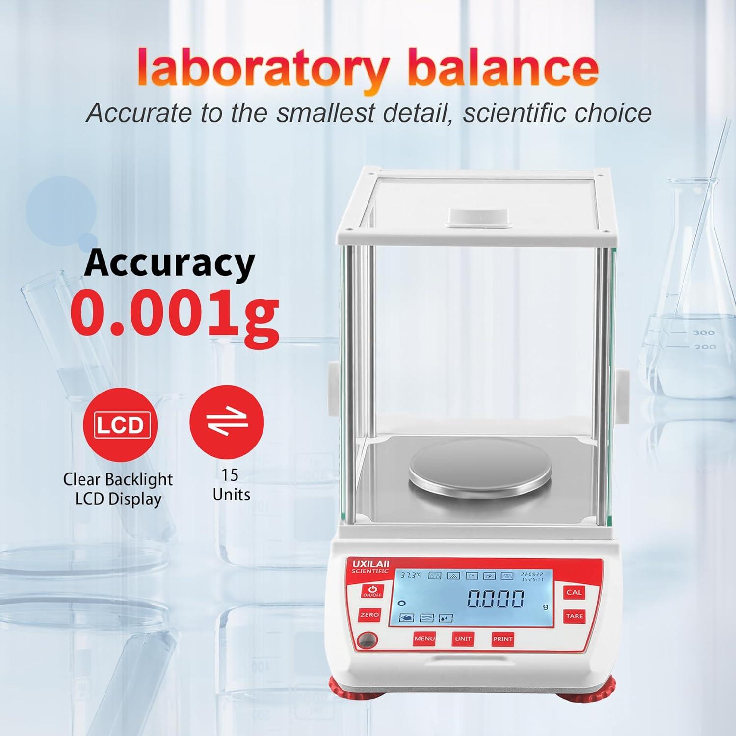 Balanza Analítica Digital UXILAII 1000g x 0.001g LCD RS232