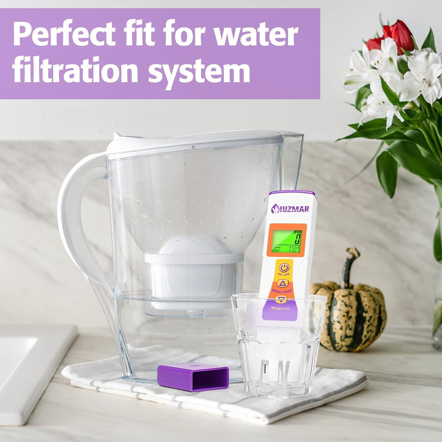 Medidor Digital de Agua TDS UIUZMAR 3 en 1 con Pantalla LCD