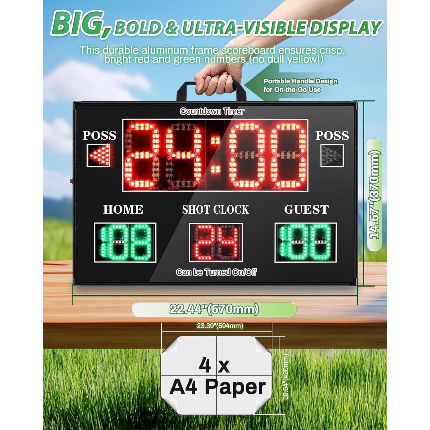 Tablero Electrónico Spolehli 22.4x14.6" LED Inalámbrico