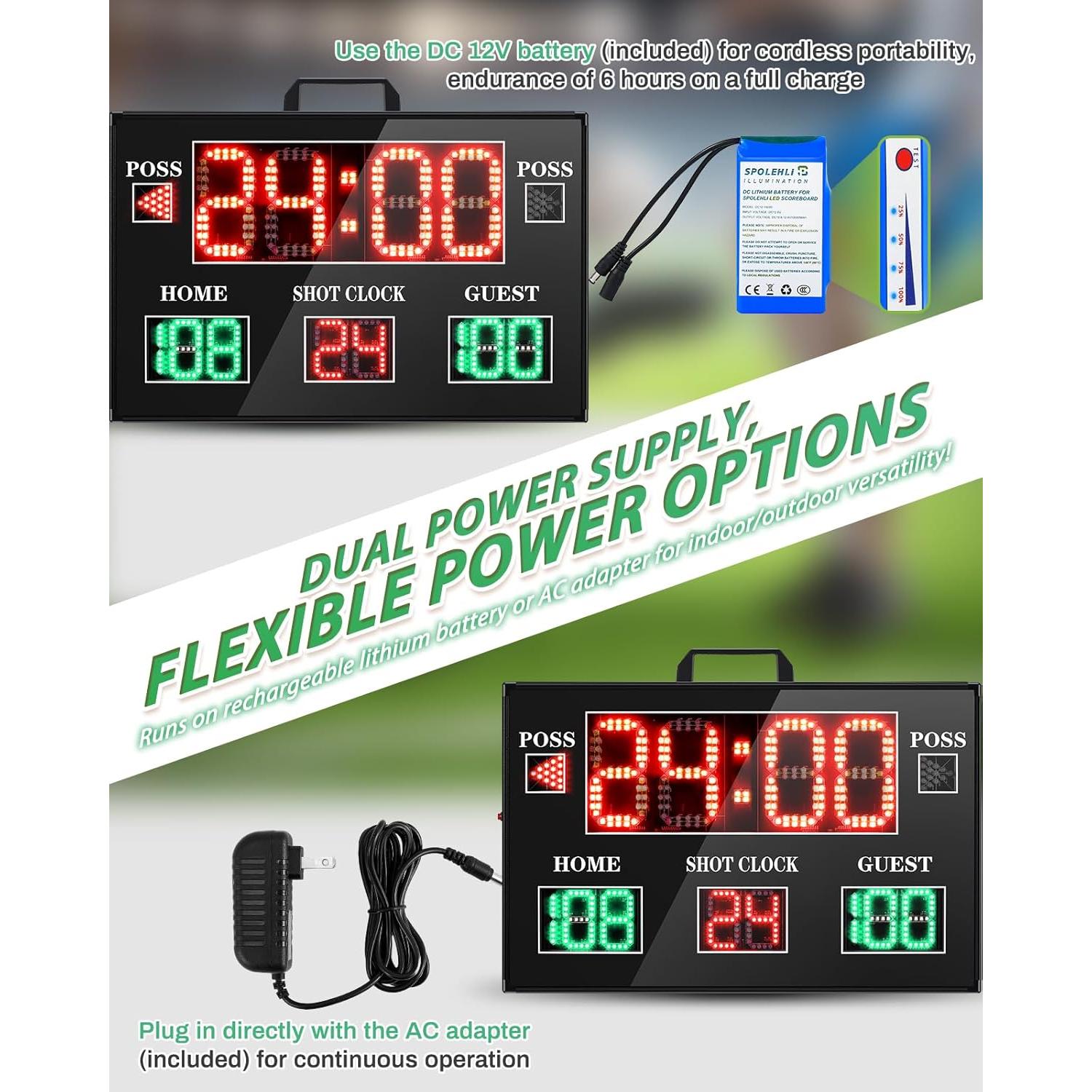 Tablero Electrónico Spolehli 22.4x14.6" LED Inalámbrico