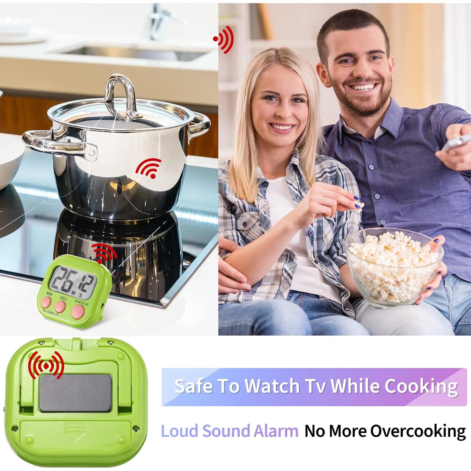 Temporizador Digital de Cocina Macarrie 48 Pcs LCD Magnético