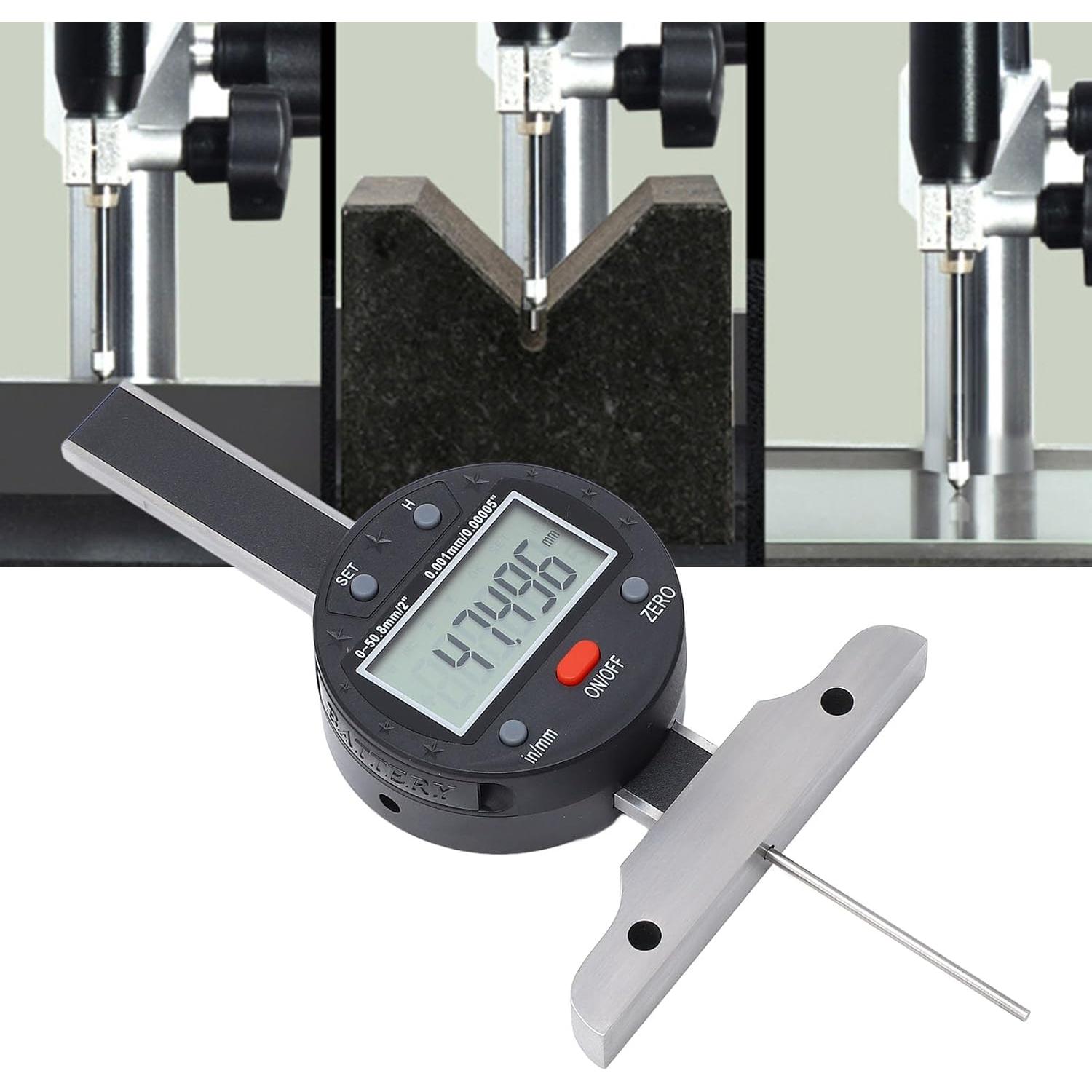 Calibrador de Profundidad Electrónico Srliya 0-50.8mm LCD USB