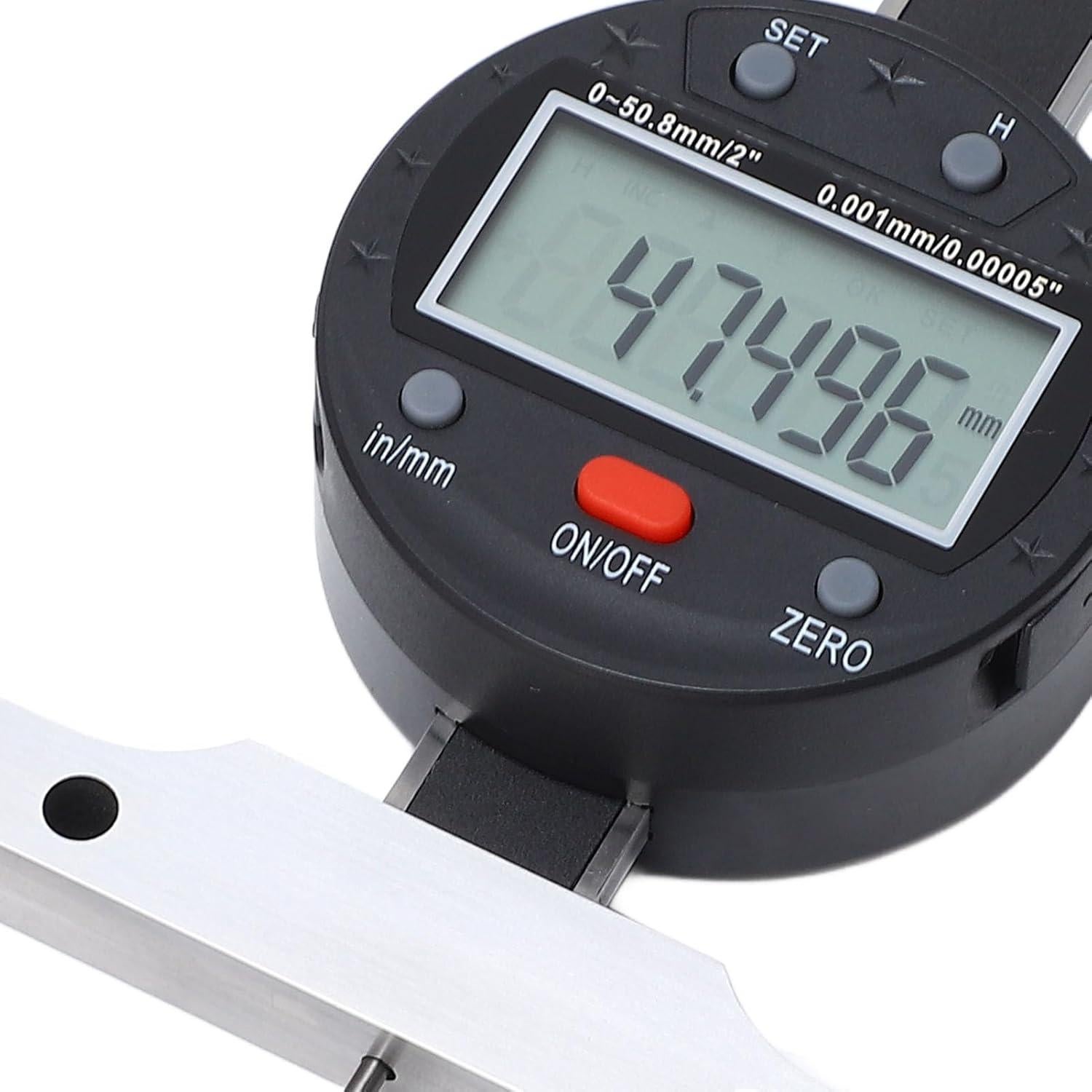 Calibrador de Profundidad Electrónico Srliya 0-50.8mm LCD USB