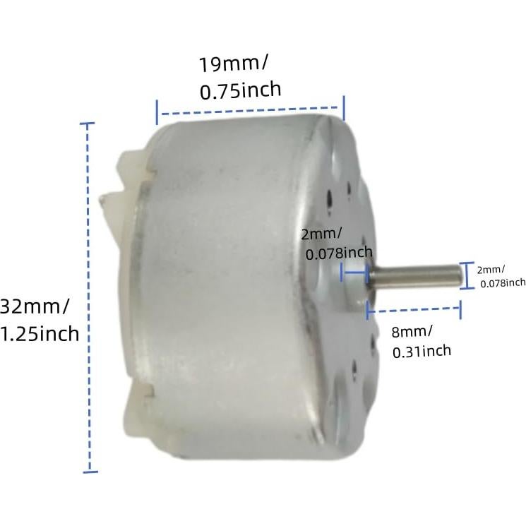 Motor Micro Eléctrico DC 6V 2700RPM 2Pcs QLXHBOT