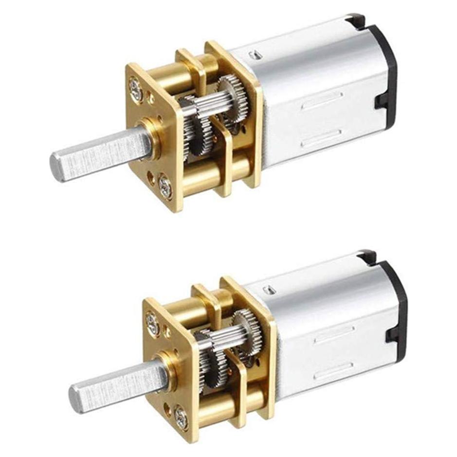 2 Motores de Engranaje DC 6V 30RPM Metal 0.18A para Robots