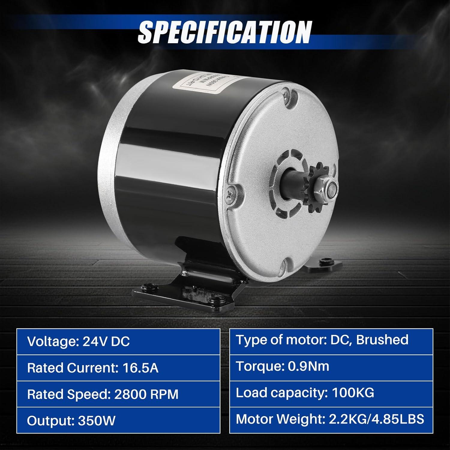 Motor Eléctrico 24V CC 350W MYFULLY para Scooter y E-Bike