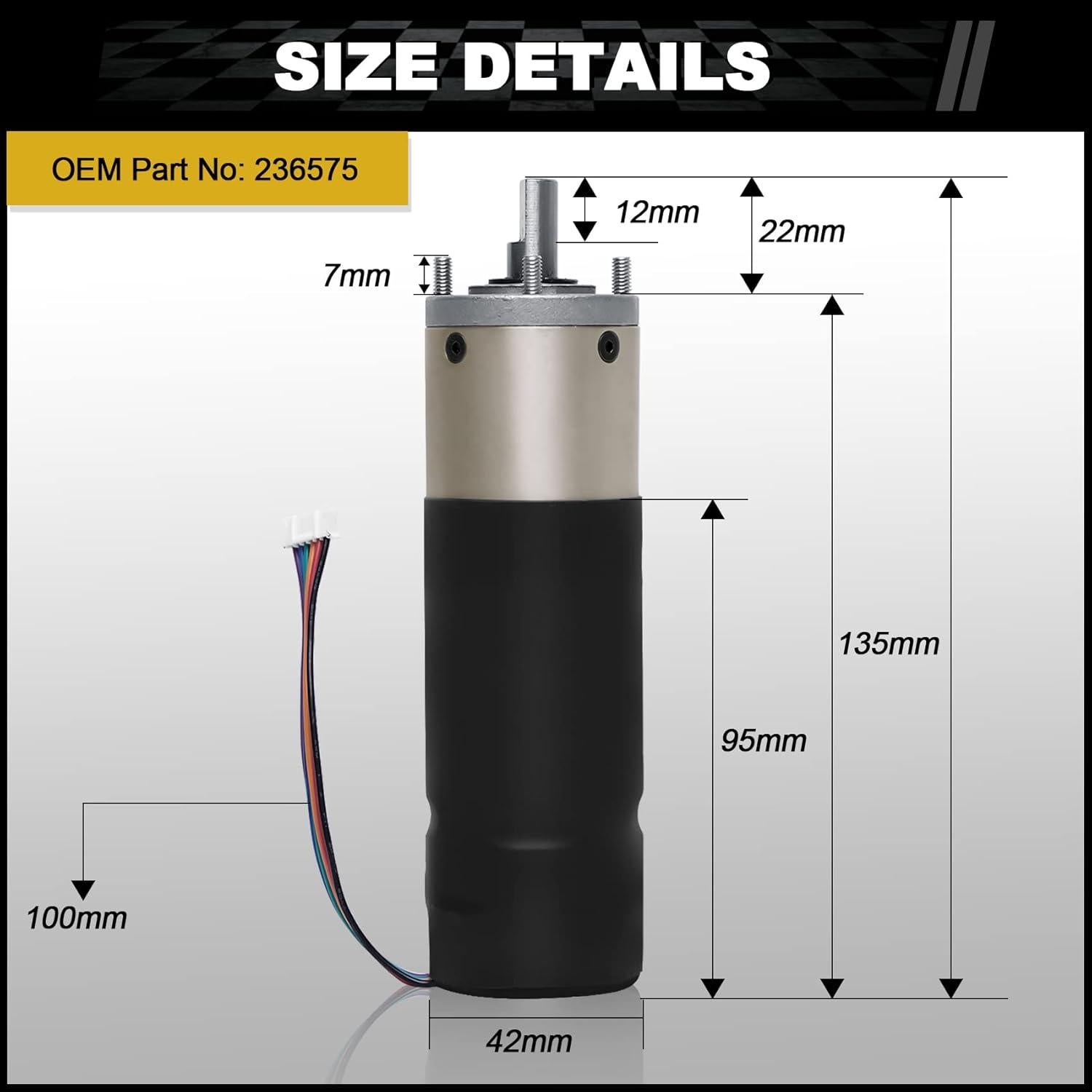 Motor deslizante de pared FHRHRY 236575 12V para RV