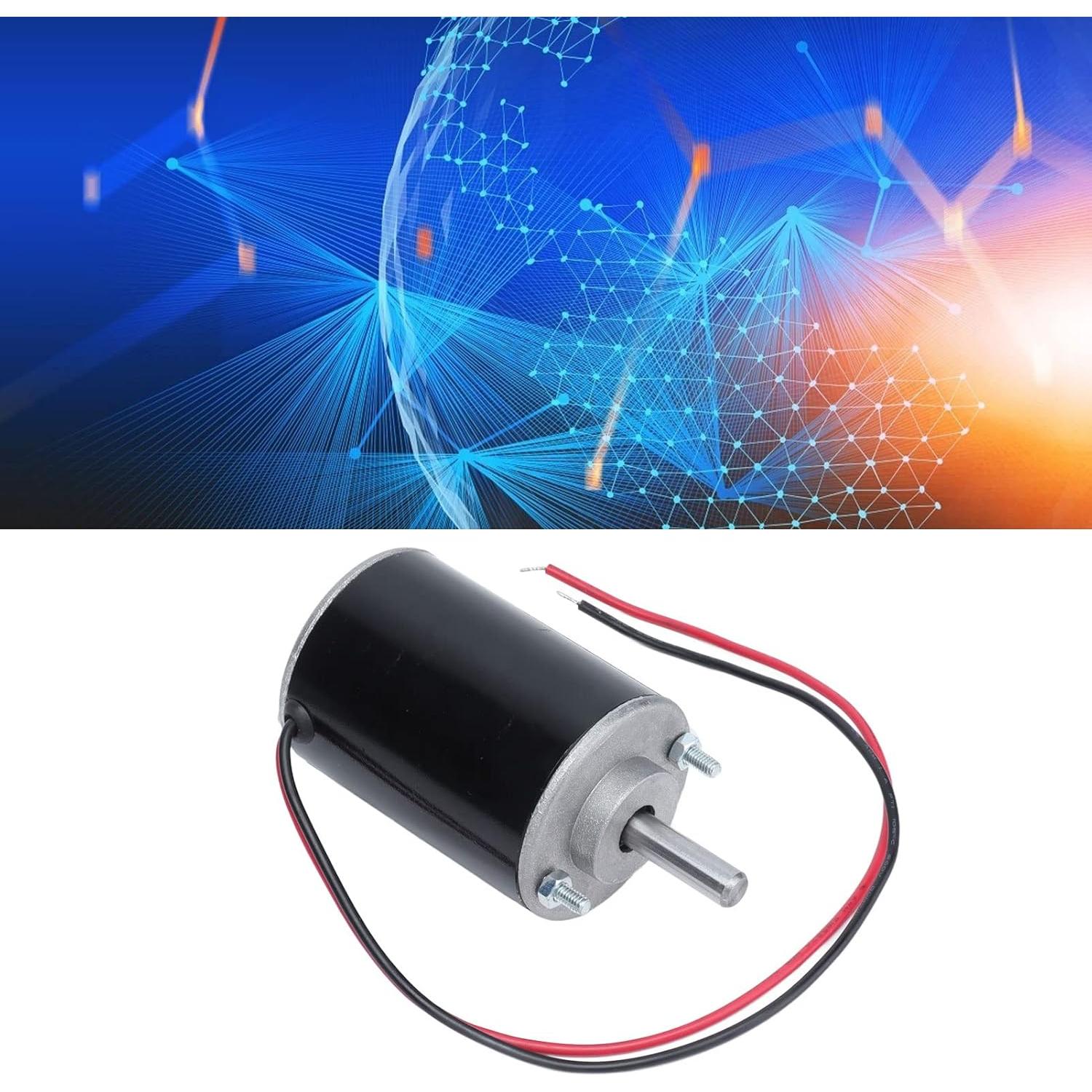 Motor de CC 12V Walfront 3500RPM Eje 26mm 30W