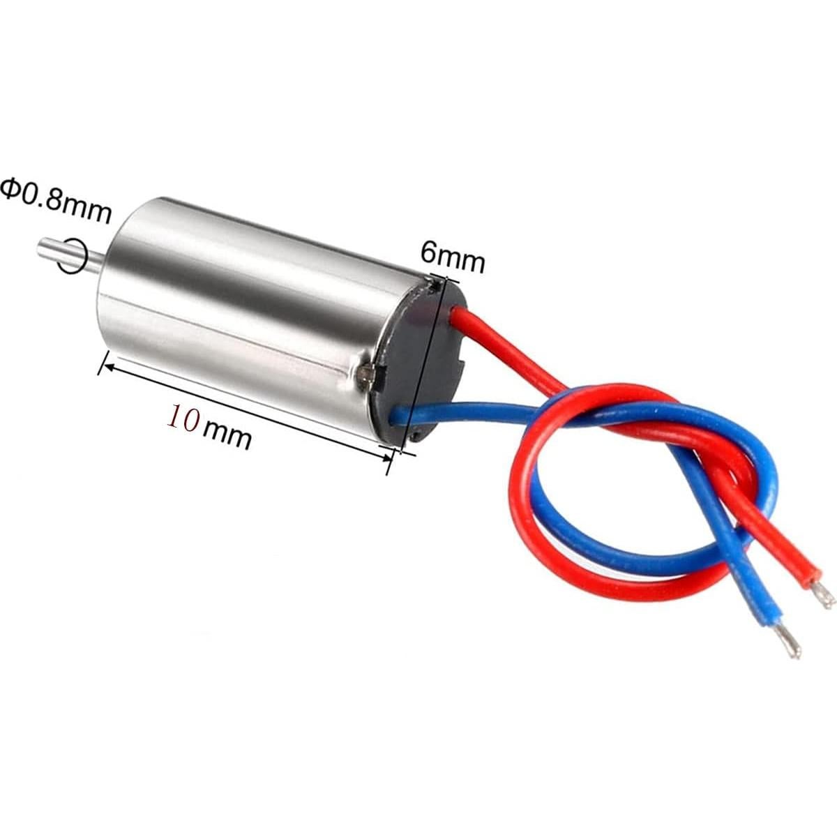 Motor Micro DC Sin Núcleo 6x10mm PEN 35000RPM 10 Pcs