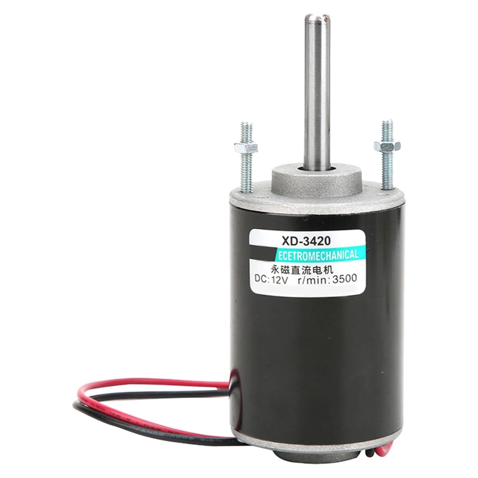 Motor DC 30W XD-3420 12V 3500RPM Bajo Ruido