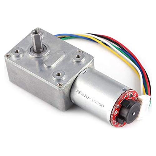 Motor de Reducción de Engranaje Fafeicy 12V 40RPM con Encoder
